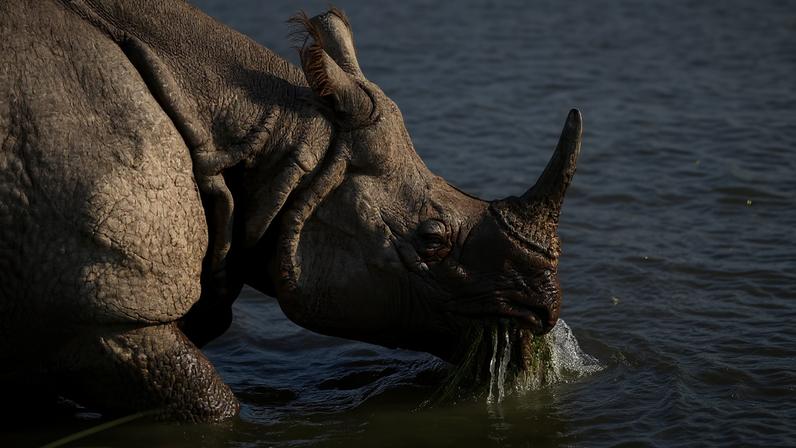 Translocação de rinocerontes no Nepal tem números bons, mas habitat ruim