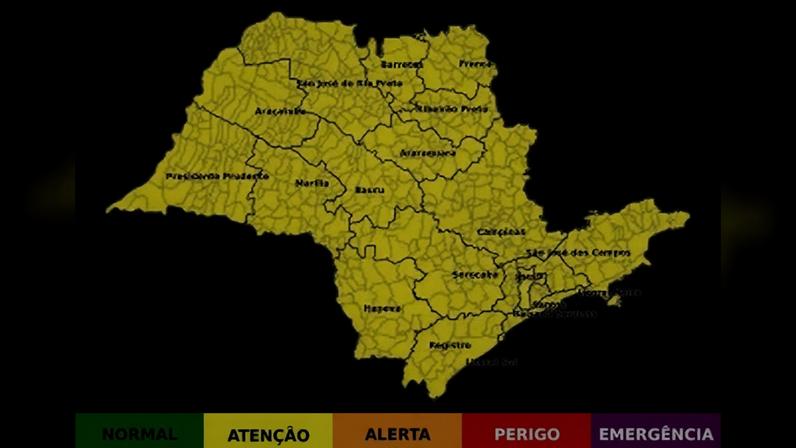 A mudança mais significativa ocorre na quarta-feira (10), quando a frente fria e áreas de instabilidade associadas aumentam a cobertura de nuvens e favorecem a ocorrência de chuva em diversas regiões paulistas. Em alguns momentos, as precipitações poderão ocorrer com intensidade moderada a forte, acompanhadas de raios e rajadas isoladas de vento.