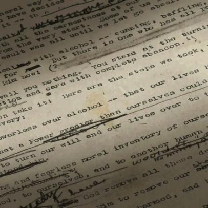 Manuscrito raro do 'Big Book' da AA, coleção Jim Irsay, leilão Christie’s