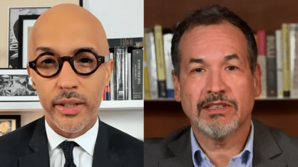 Os comentaristas Alessandro Soares e Helio Beltrão