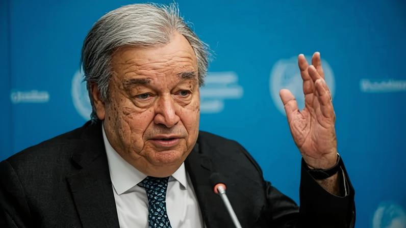 António Guterres na sede da ONU em Nova York