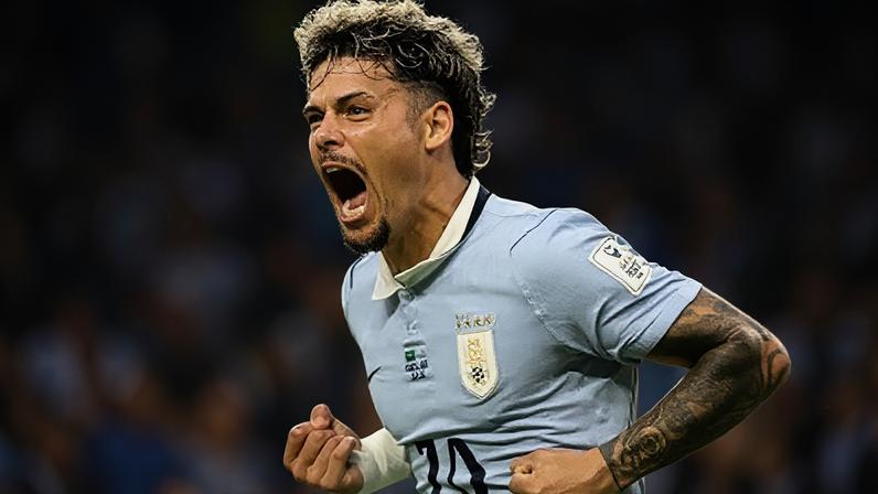 Araújo marcou o gol do Uruguai na Copa do Mundo