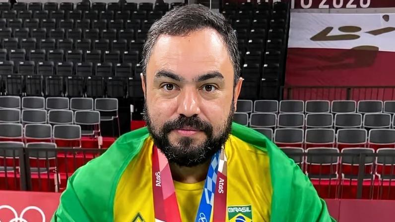 O fisioterapeuta Fernandinho, da seleção brasileira de vôlei