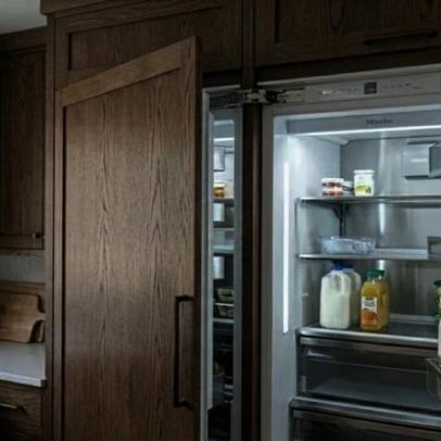 Geladeiras de inox saem da vista: embutimento na marcenaria cozinha uniforme