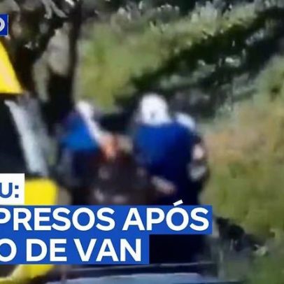 PM prende três em flagrante após roubo de van de encomendas em São Sebastião