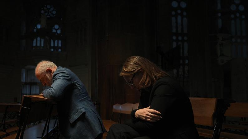 Janja e Lula durante visita à Basílica da Sagrada Família, na Espanha. Foto: Ricardo Stuckert / PR