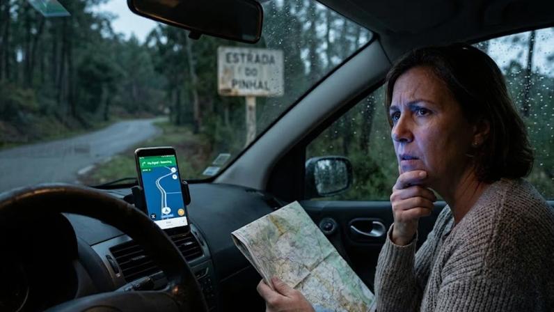 Quanto mais o GPS pensa por você, menos seu cérebro pratica orientação. (Imagem: Fala Ciência via Gemini)