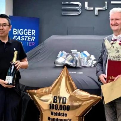 BYD vende 100 mil carros no Reino Unido e chega a 5% do mercado