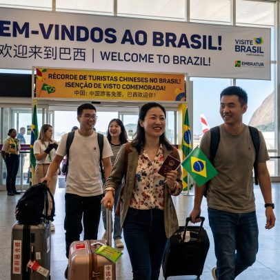Brasil registra recorde de visitantes chineses após isenção de visto