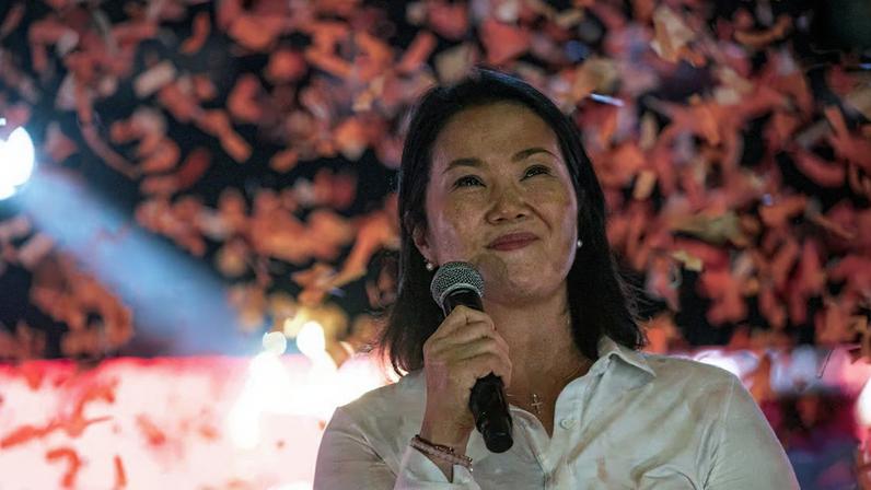 A candidata à presidência Keiko Fujimori.