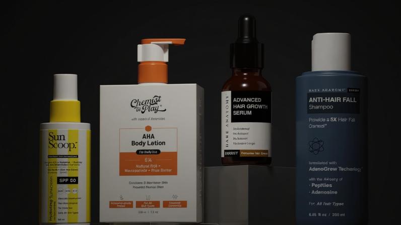 A selection of Innovist's portfolio, from left to right: Sun Scoop, Chemist at Play, Bare Anatomy.