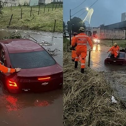 Bombeiros resgatam três pessoas ilhadas em Minas Gerais