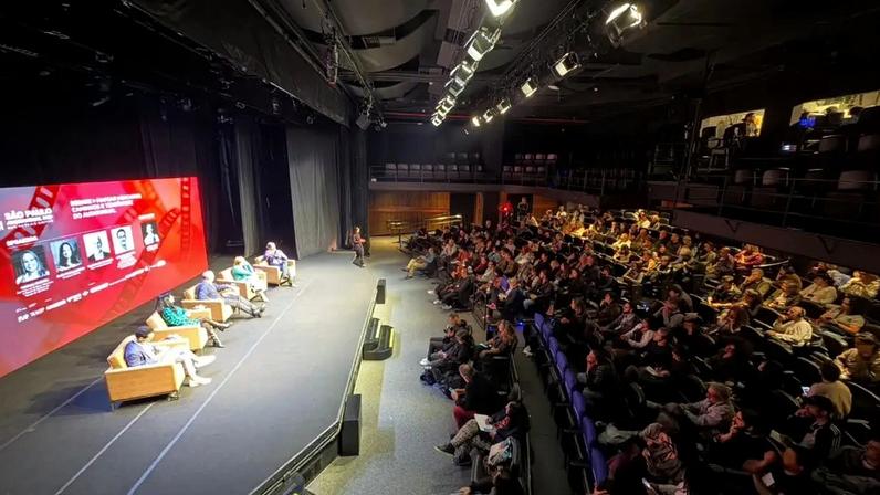 Evento de lançamento de programa de desenvolvimento de roteiros (Camila Rosa/Secretaria de Cultura de São Paulo/Divulgação)