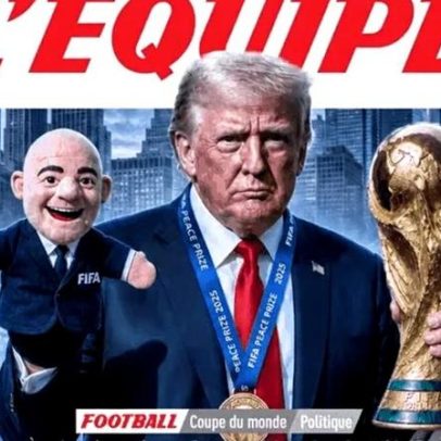 Capa de jornal francês mostra Infantino como fantoche de Trump