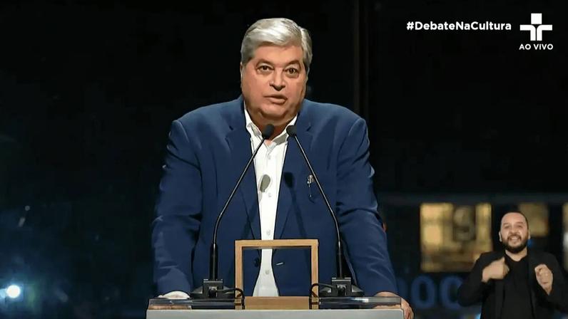 Datena no debate da TV Cultura em 2024 (Reprodução/Youtube)