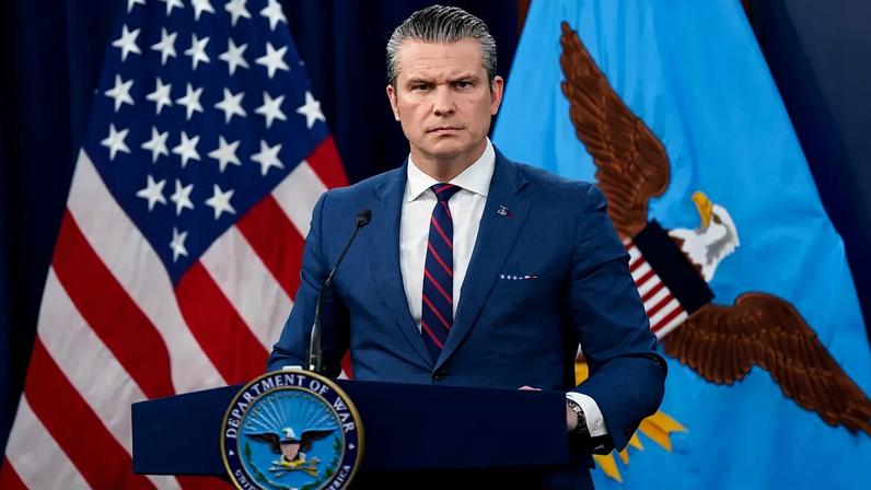 Pete Hegseth no Pentágono 2/3/2026 REUTERS/Elizabeth Frantz
