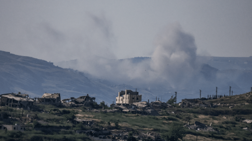 Fumaça no sul do Líbano após explosão 10 de junho de 2026 REUTERS/Ammar Awad