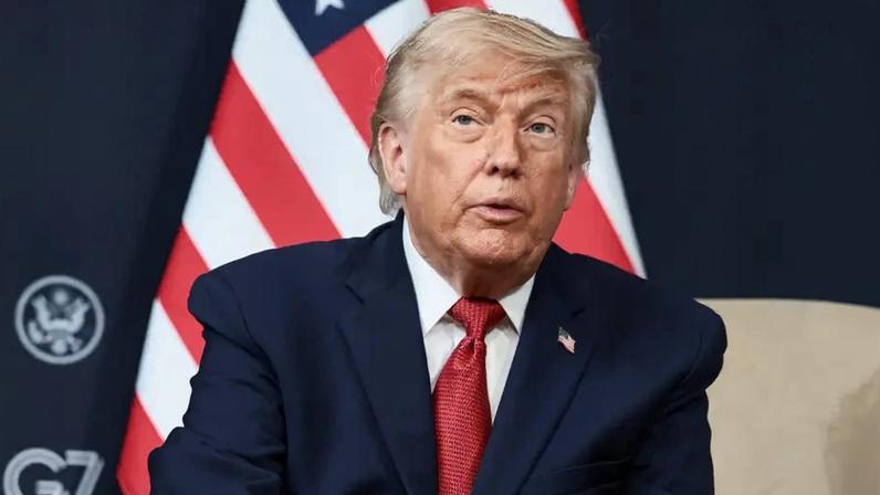 Presidente dos EUA, Donald Trump, na cúpula do G7 em Evian-les-Bains, na França 17 de junho de 2026 REUTERS/Evelyn Hockstein