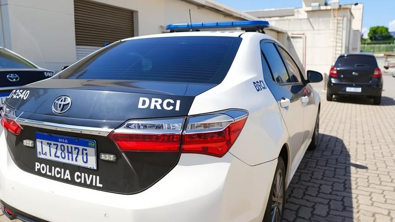 Agentes da polícia civil do Paraná e RJ durante ação da Operação Submissão, que resultou na prisão de um suspeito de 21 anos no bairro Jardim Redentor, em Belford Roxo.