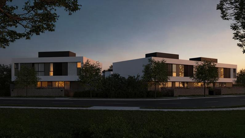 As 17 unidades possuem 135 m² de área privativa, distribuídos em três suítes, além de cozinha e copa integradas e espaços que se conectam diretamente aos jardins frontal e posterior. (Foto: Divulgação)