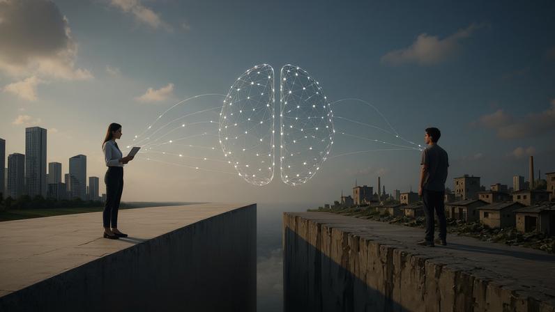 Estudo aponta que compreender a inteligência artificial pode se tornar tão importante quanto a alfabetização digital foi nas últimas décadas (Imagem gerada por IA)