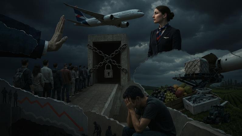 O fim da escala 6"1 terá efeitos nocivos em vários setores da economia, inclusive aviação. (Foto: Imagem produzida por ChatGPT/Gazeta do Povo)