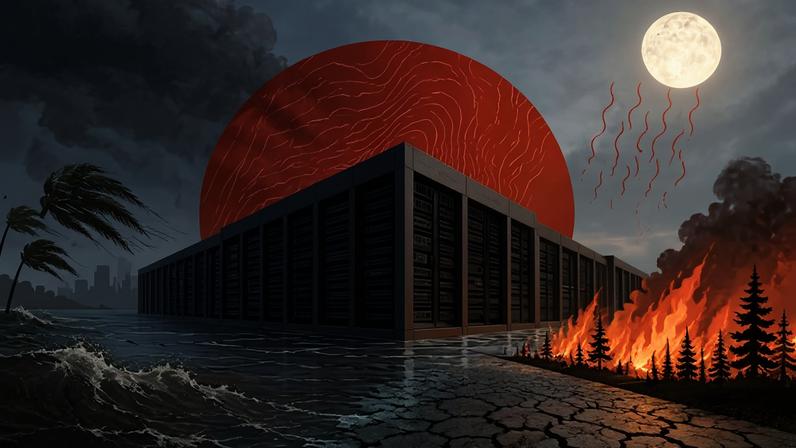 Estudo analisa 97 mercados e mostra concentração de capacidade em regiões expostas a eventos climáticos extremos (Imagem gerada por IA/Exame)