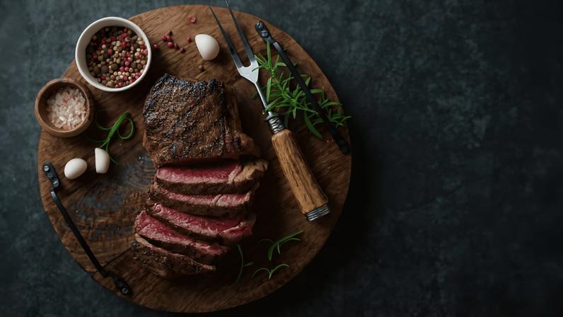 Imagem colorida de uma tábua de carne - Metrópoles