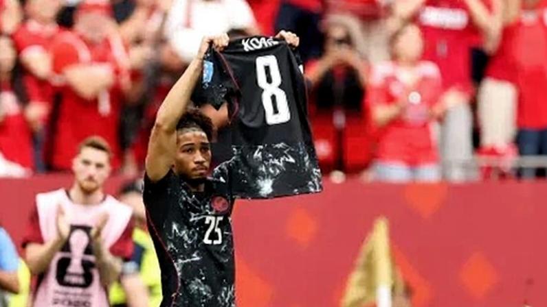 Saliba homenageia Koné após lesão em Canadá x Catar