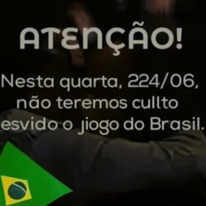 Pastor cancela culto para fiéis assistirem Brasil x Escócia na Copa