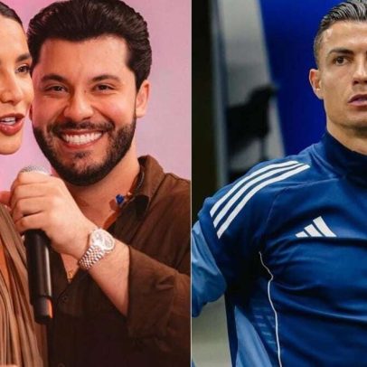 Noiva de Murilo Huff entrega camisa assinada por CR7 a Léo