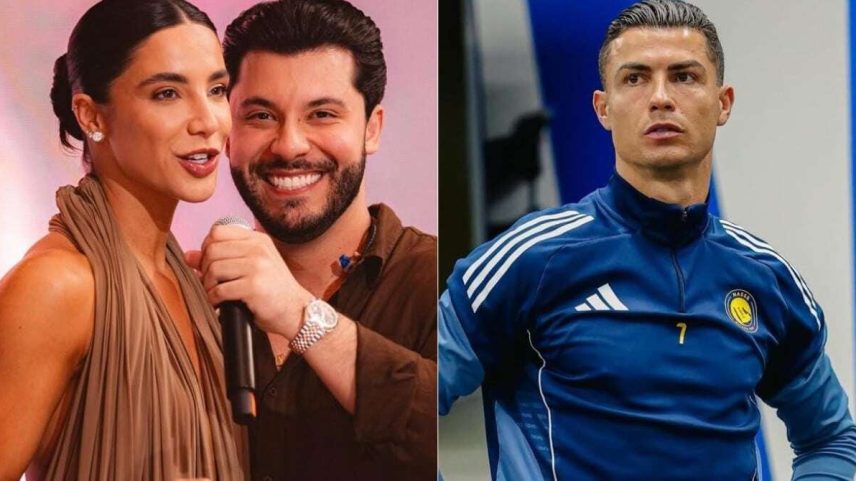 Noiva de Murilo Huff presenteia enteado com camisa autografada pelo CR7