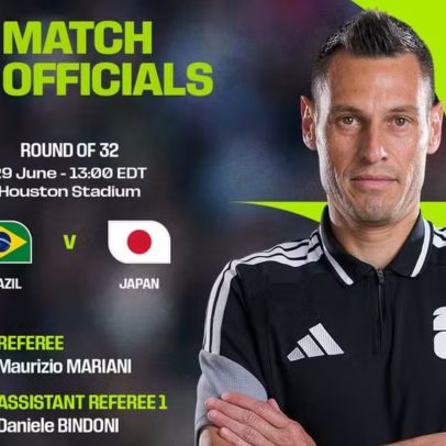 Árbitro italiano apita Brasil x Japão na Copa do Mundo