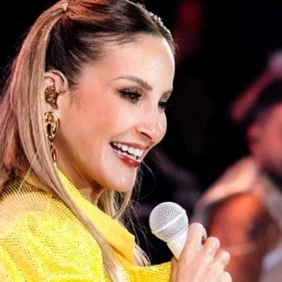 Cláudia Leitte canta com a caçula em rodeio em São Paulo