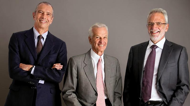 A partir da esq., Carlos Alberto Sicupira, Jorge Paulo Lemann e Marcel Telles (Divulgação)
