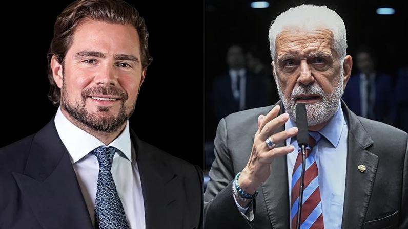 O ex-banqueiro Daniel Vorcaro e o senador Jaques Wagner (PT-BA)