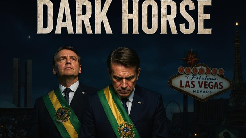 Detalhe de cartaz do evento em que "Dark Horse" foi exibido pela primeira vez, em Las Vegas. (Foto: Divulgação/UnAuthorized)