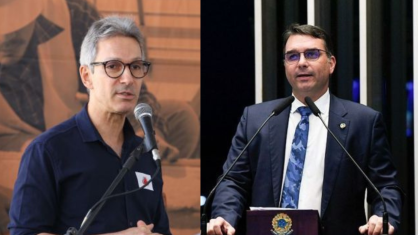 Pré-candidatos Romeu Zema e Flávio Bolsonaro