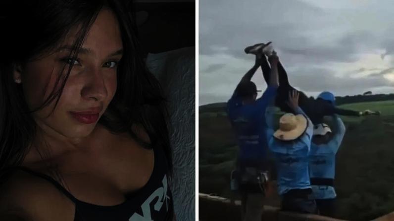 Cena chocante: Maria Eduarda foi lançada sem cordas em salto de rope jump