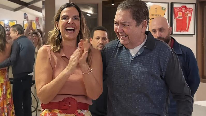 Luciana Cardoso e seu marido, Faustão