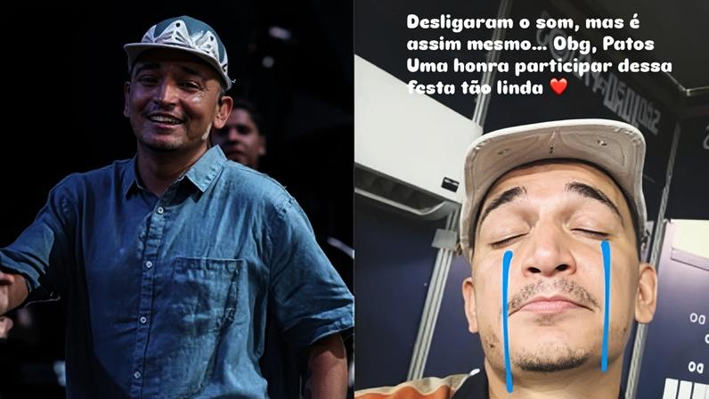 Cantor João Gomes desabafa nas redes sociais após ter som cortado em show na Paraíba