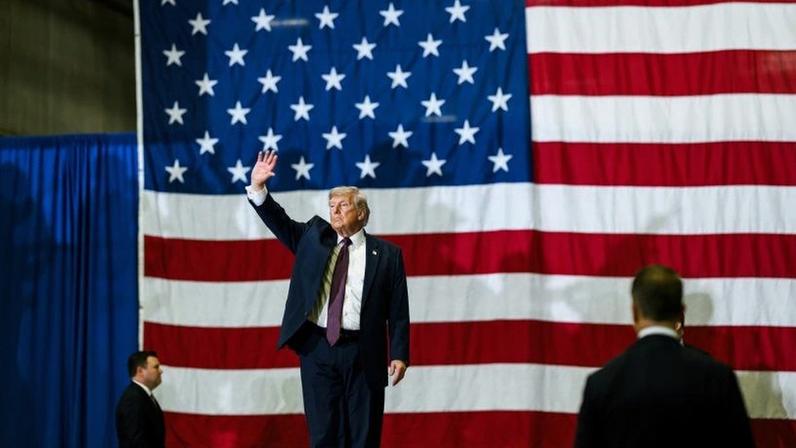 O presidente dos EUA, Donald Trump, durante evento na Pensilvânia, em 23 de junho