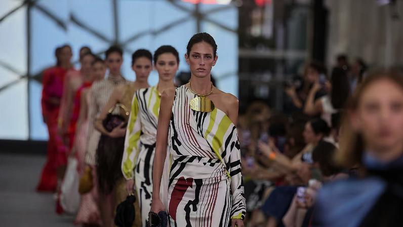 Colombian designer Silvia Tcherassi, who operates a boutique in the Spanish capital, showed her collection at Mercedes-Benz Fashion Week Madrid on Sep. 17, 2025 in Madrid, Spain.