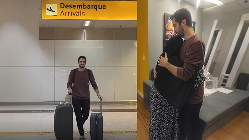 Abdallah já reencontrou a família após sair do Aeroporto Internacional de Guarulhos onde ficou retido desde 8 de abril.