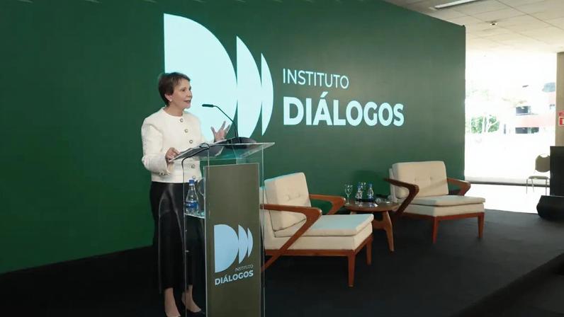 A senadora Tereza Cristina (PP-MS), no lançamento do Instituto Diálogos, em Brasília