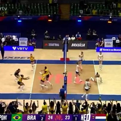 Brasil vence Holanda na Liga das Nações Feminina em jogo com queda de luz
