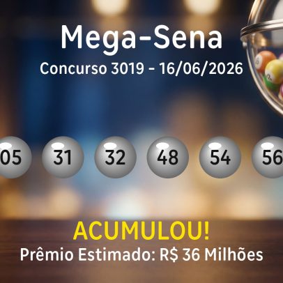 Mega-Sena: confira os números do concurso 3019