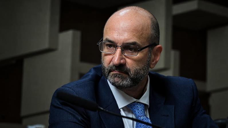 Fundador da Reag Investimentos, João Carlos Falbo Mansur, em depoimento à CPI do Crime Organizado Foto: Geraldo Magela/Agência Senado