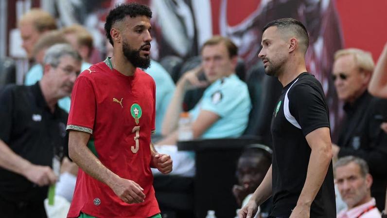 Noussair Mazraoui, lateral-esquerdo que defende o Manchester United, pode ser desfalque importante para o Marrocos contra o Brasil.
