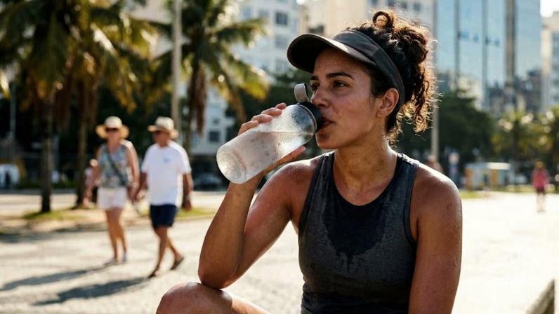 O calor extremo está testando a capacidade humana de adaptação diariamente. (Imagem: Fala Ciência via Gemini)